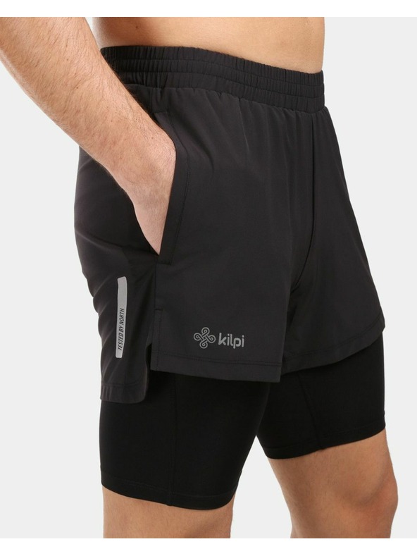 Kilpi Мъжки бягащи шорти за комфорт и производителност Kilpi BRAGA-M Черен