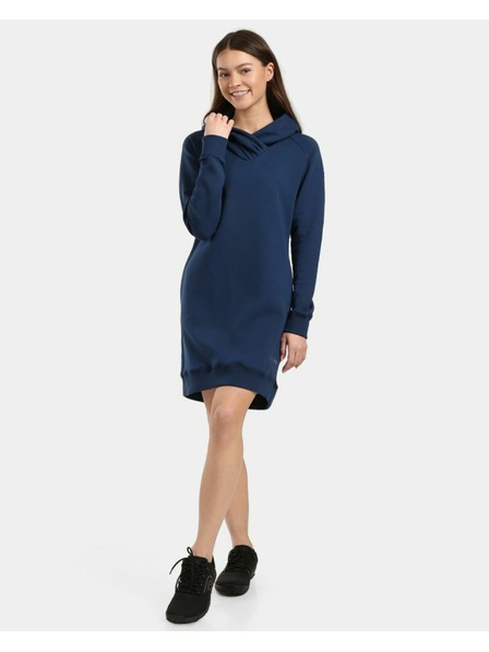 Kilpi Дамски дълъг суитшърт с качулка Kilpi HEYDEN-W Тъмно синьо