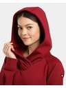 Kilpi Дамски дълъг суитшърт с качулка Kilpi HEYDEN-W Тъмно червено