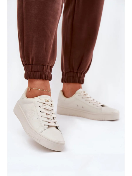 BIG STAR SHOES Дамски кецове от ECO кожа Big Star – бежови