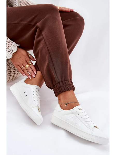 BIG STAR SHOES Дамски ниски кецове от ECO кожа Big Star – бели