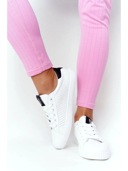 BIG STAR SHOES Дамски модни кецове Big Star - бяло/черни