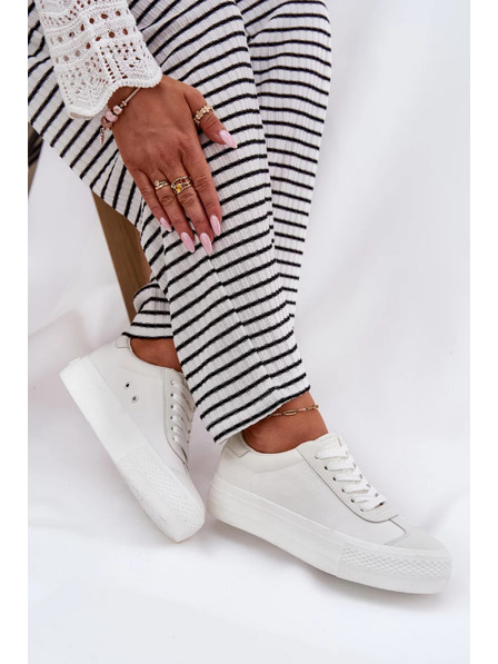 BIG STAR SHOES Дамски кецове на платформа Big Star – бели