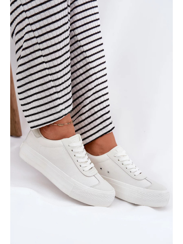 BIG STAR SHOES Дамски кецове на платформа Big Star – бели