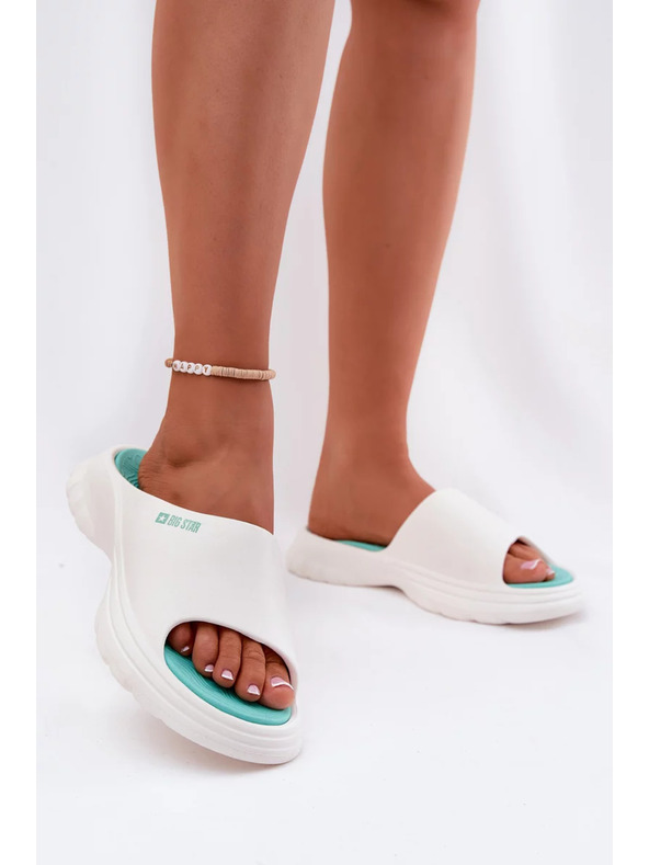 BIG STAR SHOES Дамски пенни пантофи Big Star – бели
