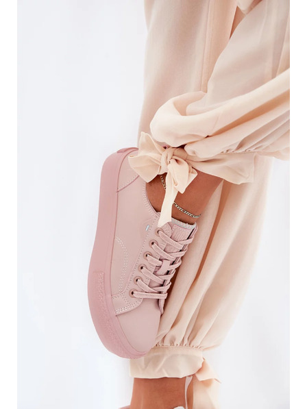BIG STAR SHOES Дамски кецове на платформа от ECO кожа Big Star – розови