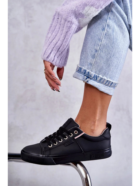 BIG STAR SHOES Дамски кожени кецове Big Star – черни