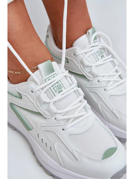 BIG STAR SHOES Дамски спортни обувки Big Star HI-POLY SYSTEM – бяло/мента