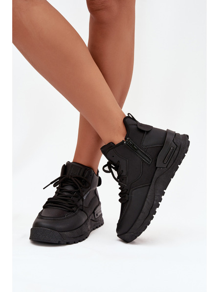 BIG STAR SHOES Дамски спортни обувки на платформа Big Star – черни