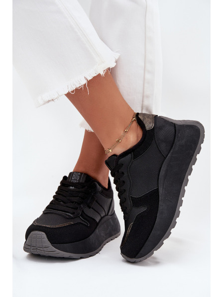 BIG STAR SHOES Дамски затоплени кецове на платформа Big Star HI-POLY SYSTEM – черни