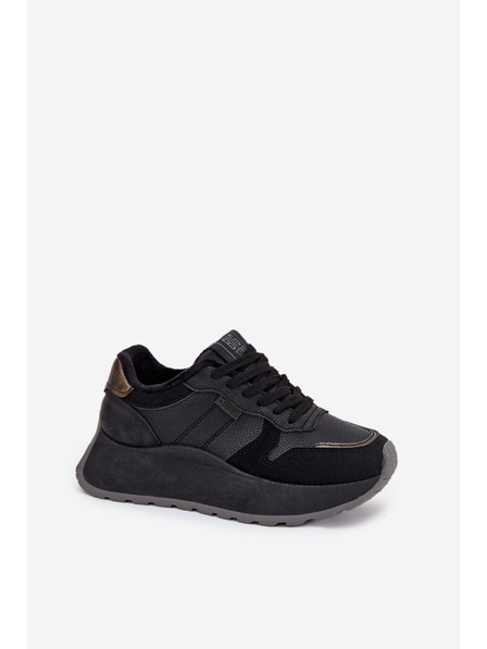BIG STAR SHOES Дамски затоплени кецове на платформа Big Star HI-POLY SYSTEM – черни