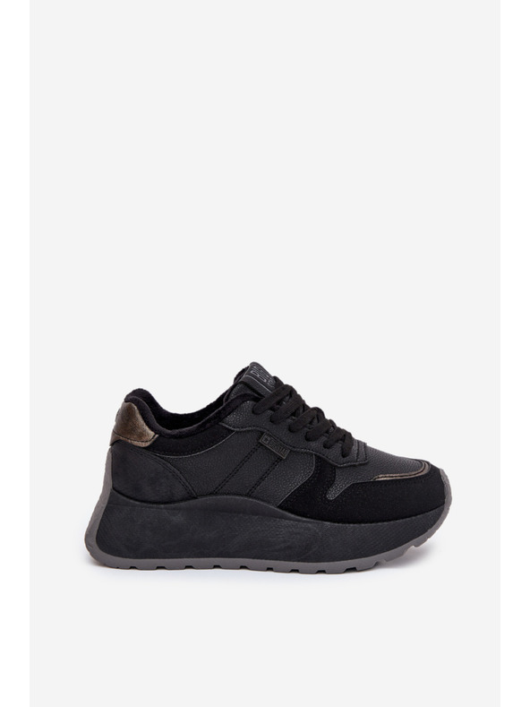 BIG STAR SHOES Дамски затоплени кецове на платформа Big Star HI-POLY SYSTEM – черни