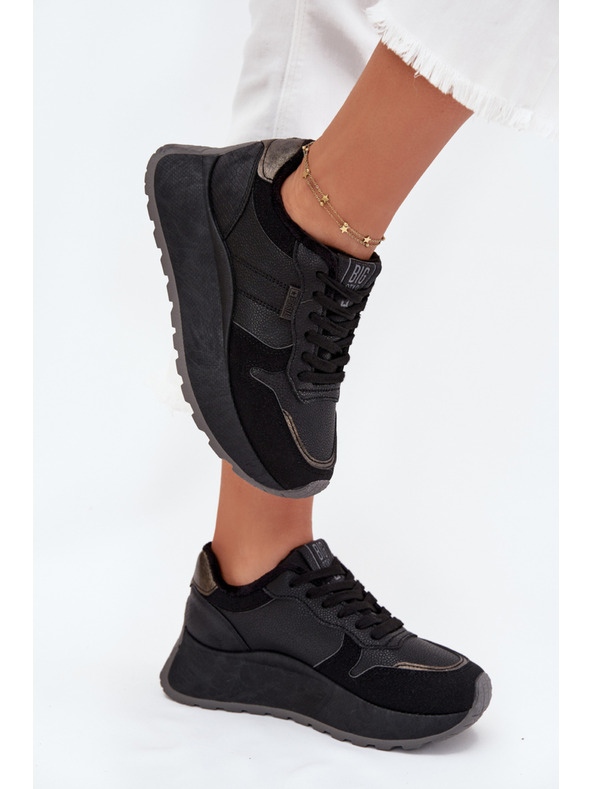 BIG STAR SHOES Дамски затоплени кецове на платформа Big Star HI-POLY SYSTEM – черни