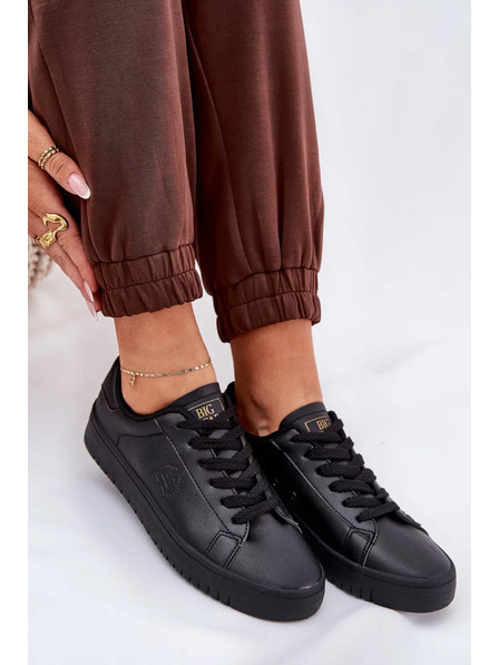 BIG STAR SHOES Женски нискотопни кецове от ECO кожа Big Star – черни