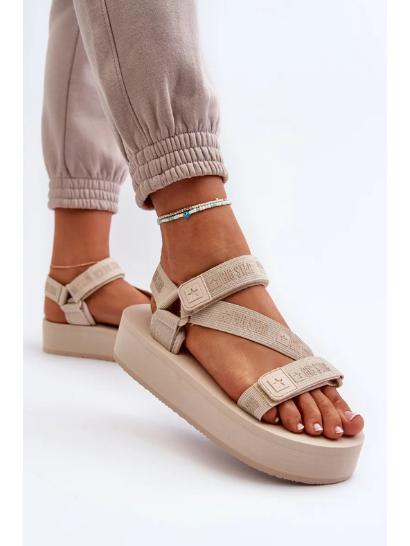 BIG STAR SHOES Дамски сандали на платформа Big Star - бежови
