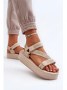 BIG STAR SHOES Дамски сандали на платформа Big Star - бежови