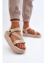 BIG STAR SHOES Дамски сандали на платформа Big Star - бежови