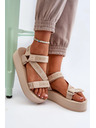 BIG STAR SHOES Дамски сандали на платформа Big Star - бежови