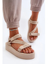 BIG STAR SHOES Дамски сандали на платформа Big Star - бежови