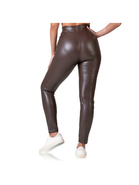 Bellinda RELAX & GO LEATHEROPTIC LEGGINGS - Дамски лосини с кожен вид - тъмнокафяв