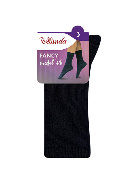 Bellinda FANCY RIB MODAL SOCKS - Дамски модални чорапи - черна