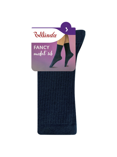Bellinda FANCY RIB MODAL SOCKS - Дамски модални чорапи - синя
