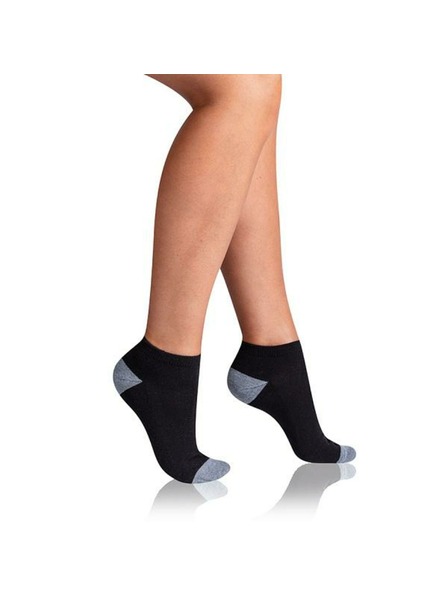 Bellinda SPORT WOMEN IN-SHOE 3x - Дамски спортни глезденски чорапи 3 чифта - черна