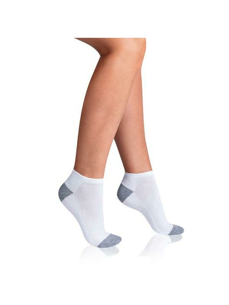 Bellinda SPORT WOMEN IN-SHOE 3x - Дамски спортни глезденски чорапи 3 чифта - бяла