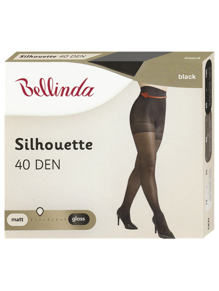 Bellinda SILHOUETTE 40 DEN - Моделиращи чорапогащи без подсилен седалище - черно