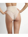 DIM DIM DELICATE THONG - Дамски дантелен стринг с висока талия - телесно