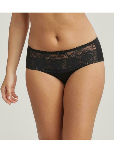 Playtex PLAYTEX RCS FLOWER ELEGANCE MIDI BRIEF - Дамски дантелени бикини - черно
