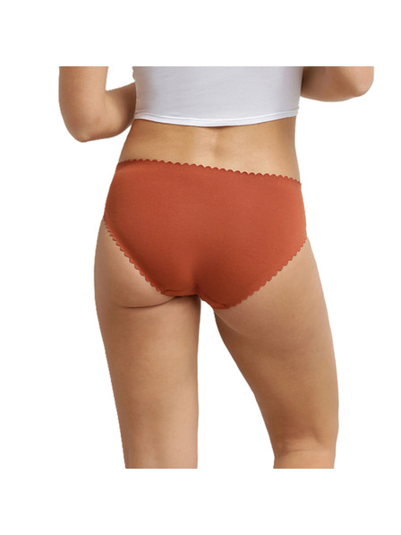 DIM DIM BODY TOUCH MIDI BRIEF 2x - Дамски бикини 2 бр. - тухла - бяло