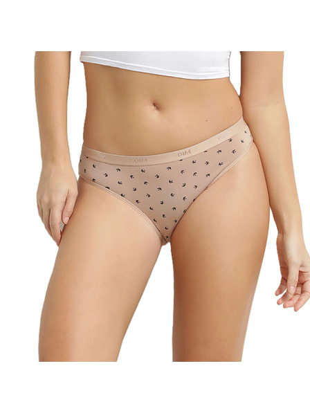 DIM DIM LES POCKETS COTTON SLIP 3x - Дамски памучни бикини 3 бр. - бял - светлокафяв - черен