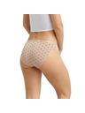 DIM DIM LES POCKETS COTTON SLIP 3x - Дамски памучни бикини 3 бр. - бял - светлокафяв - черен