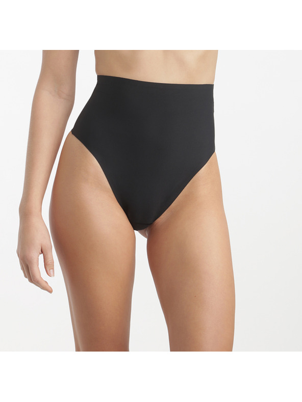 DIM DIM INVISIBLE MID WAIST THONG - Дамски стринг с по-висок пасък - черен