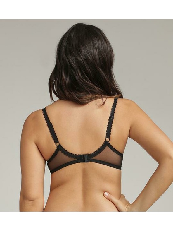 Playtex PLAYTEX RCS FLOWER ELEGANCE UNDERWIRE BRA - Дамски дантелен сутиен с костец - черен