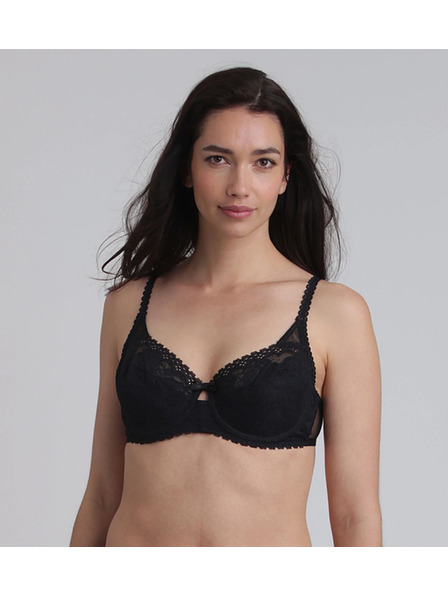 Playtex PLAYTEX RCS UNDERWIRE BALCONETTE BRA - Дамски дантелен бюстхалтер с косточка - черно