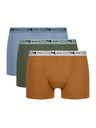 DIM DIM GOTS COTTON STRETCH BOXER 3x - Мъжки боксерки от биологичен памук 3 бр. - оранжево - тъмнозелено - светлокафяво