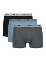DIM DIM GOTS COTTON STRETCH BOXER 3x - Мъжки боксерки от биологичен памук 3 бр. - сиво - синьо - черно