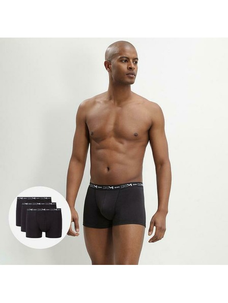 DIM DIM COTTON STRETCH BOXER 3x - Мъжки боксерки 3 бр. - черно