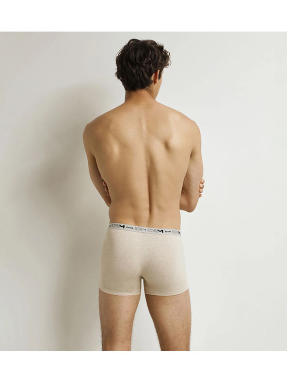 DIM DIM GOTS COTTON STRETCH BOXER 3x - Мъжки боксерки от биологичен памук 3 бр. - зелено - светлокафяво - светлосиньо