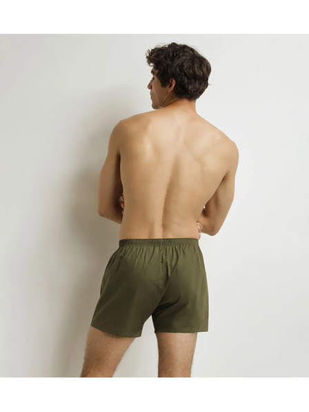 DIM DIM COTTON STRETCH LOOSE BOXER 2x - Мъжки свободни боксерки 2 бр. - сиво - зелено