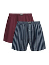 DIM DIM COTTON STRETCH LOOSE BOXER 2x - Мъжки свободни боксерки 2 бр. - тъмнокрасно - тъмносиньо