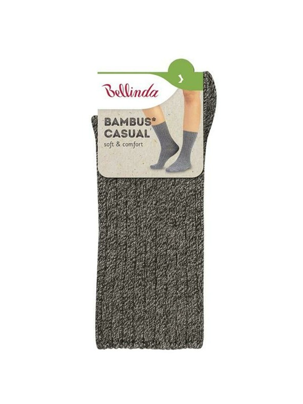 Bellinda BAMBUS CASUAL SOCKS - Зимни бамбукови чорапи - сив меланж