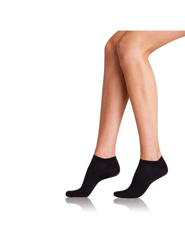 Bellinda COTTON IN-SHOE SOCKS 2x - Дамски къси чорапи 2 чифта - черни