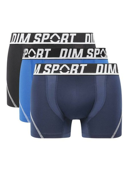 DIM DIM SPORT MICROFIBRE BOXER 3x - Мъжки спортни боксерки 3 броя - черен - син