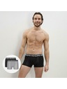 DIM DIM COTTON 3D FLEX AIR BOXER 2x - Мъжки боксерки 2 броя - сив - черен