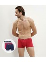 DIM Комплект от три мъжки боксерки в тъмно синьо, червено и светло сиво Dim COTTON STRETCH BOXER