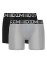 DIM Комплект от два мъжки спортни боксера в сиво и черно Dim 3D FLEX AIR LONG BOXER