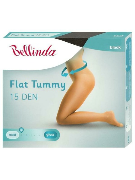 Bellinda Черни дамски чорапогащи с плоско коремче BELLINDA Flat Tummy 15 DEN